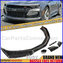ZL1 1LE Style Lip Spoiler For 19-Up Camaro SS Painted Carbon Flash Metallic